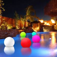 Features Floats On Water Includes Induction Charging Plate 8 Hours Of Operation On A Single Cha Swimming Pools Pool Decor Outdoor Led Christmas Lights