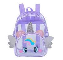 CRGANGZY Zaini per bambini con unicorno, trasparenti, per la scuola, Viola,  31*22.5*10cm/12.2*8.8*3.9in : Amazon.it: Moda