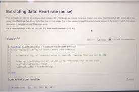 Solved Extracting Data Heart Rate Pulse The Resting He