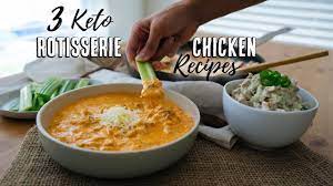 These Low Carb Rotisserie Chicken Recipes Turn A Boring Store Bought Rotisserie Chic Rotisserie Chicken Recipes Easy Dinner Recipes Crockpot Keto Diet Recipes