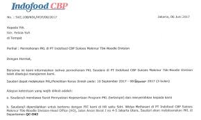 Indofood cbp sukses makmur tbk. Internship Felicia Yufi Indofood Cbp Qc Dki Department Of Food Technology