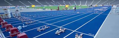 Provided each athlete had already met the olympic standard , the top three athletes in each event secured a spot on the team. Olympiastadion Berlin Berlin Olympic Stadium Regupol Track