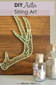 I love continuing the general trend in her room of pink and rustic. Diy Antler String Art