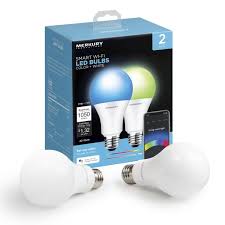 Merkury Innovations A21 Smart Multicolor Led Bulb 75w Dimmable 2 Pack Walmart Com Walmart Com