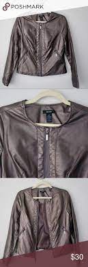 Nwt Alfani Mushroom Leather Jacket Leather Jacket Jackets Leather