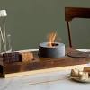 Table top fire pit with fireplase grates. 1