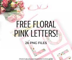 ✓ premium glossy cover design. Pink Floral Letters Free Download Printables And Inspirations