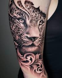 Realistic Tiger Tattoo On Arm In 2020 Leopard Tattoos Tiger Tattoo Sleeve Realistic Tattoo Sleeve