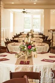 Gorgeous Maroon And Gold Wedding Table Decor Set Up At Magnolia Manor A Large Souther Gold And Burgundy Wedding Wedding Table Settings Table Runners Wedding
