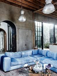 Old World Interior Design With Movie Star Appeal Decoholic Home Design Denim Sofa