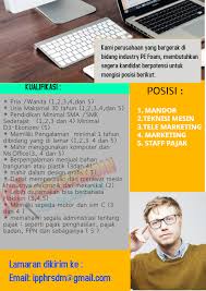 Lowongan kerja pt nippon indosari corpindo (sari roti) agustus 2021. Lowongan Kerja Sma Smk D3 S1 Di Pt Mitra Prima Sukses Mandiri