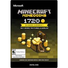 Minecoins 1720 Coin In Game Currency Card Digital 7lm 00019 Best Buy Currency Card In Game Currency Minecraft Gift Code