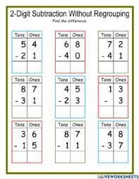 subtraction worksheets and online exercises