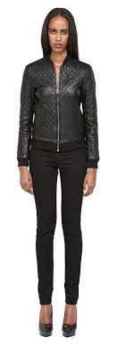 Mackage Rosa Black Quilted Leather Bomber Jacket For Women Jackets For Women Leather Bomber Jacket Leather Bomber