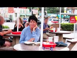 British socialite ghislaine maxwell was spotted in los angeles on monday, photographed reading a book on the history of the cia at a popular fast food restaurant. Progressvideo Tv Pic Of Ghislaine Maxwell At In N Out Burger May Be Fake Via Inside Edition