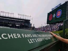 wrigley field section bleachers home of chicago cubs