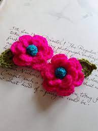 Fuchsia Flowers And Leafs Crochet Flowers And Leafs Etsy Crochet Flower Hat Crochet Flowers Flower Applique