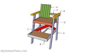 lifeguard chair plans myoutdoorplans free woodworking plans and projects diy shed wooden lifeguard chair build outdoor furniture outdoor furniture plans