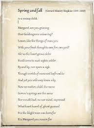 Poem Spring And Fall G M Hopkins See Rendition Natalie Merchant On This Board Poems Natalie Merchant Hopkins