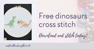 Counted cross stitch pattern dinosaur it is available for instant download in pdf format.please read all terms and skill level: Free Dinosaurs Cross Stitch Pattern Craft With Cartwright