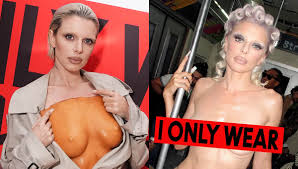 Julia Fox Goes Nude in Breastplate Corset for MAC Shoho Store NYFW