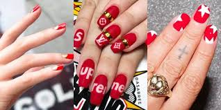 Paint your nails black with at least two coats. 19 Easy Red Nail Designs Cute Nail Art Ideas For A Red Manicure