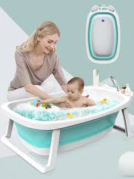 Sink inserts are recommended for infants up to six months of age and sit inside your sink to give your baby a nice cushion against the hard, cold sides. Baby Bath Home Baby Folding Tub Thickening Large Children S Bathing Cylinder Newborn Supplies Baby Tubs Aliexpress