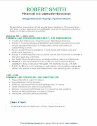Decides to award scholarships, grants, and other monetary rewards. Financial Aid Counselor Resume Samples Qwikresume