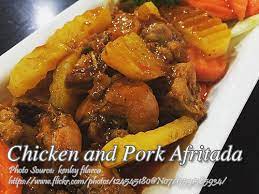 Chicken Afritada With Pork Recipe Panlasang Pinoy Meaty Recipes