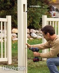 This video shows you how to build a 4 x 6 full vinyl privacy gate. Installing A Vinyl Fence Diy Family Handyman