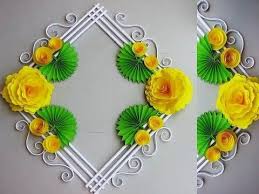 Diy Simple Home Decor Wall Door Decoration Hanging Flower Cvety Iz Bumagi Paper Craft Ideas 9 Youtu Paper Flowers Diy Paper Flowers Wall Hanging Crafts