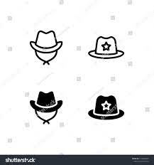 Cowboy Hat Icon Design Cowboy Hat Rodeo Cowboy Hat Sheriff Icon Logo Vector Symbol Set Sign Design Button Cowboy Hat Icon Cowboy Hats Vector Logo