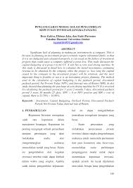 Penganggaran modal dalam pengambilan keputusan. Http Jurnal Stie Mandala Ac Id Index Php Relasi Article Download 92 79