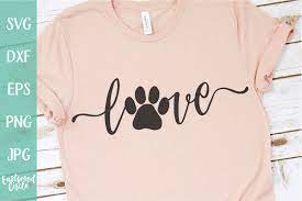 Download Love With Pawprint Dog Svg File For Crafters 227270 Svgs Design Bundles