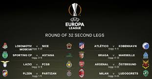 Some big hitters went down swinging in the last 32, but only half of. Europa League Round Of 32 Second Legs 22 February 2018 Whalebets