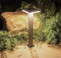 Ala Outdoor Exterior Commercial 9W Solar LED Landscape Garden Bollard Lights
