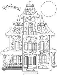 Breathtaking Gingerbread House Coloring Page Pdf House Colouring Pages Christmas Coloring Pages Coloring Pages