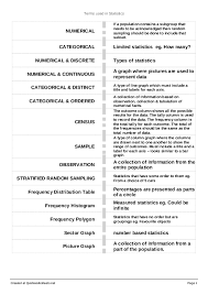 Image result for Statistical Terms