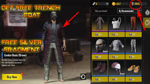 How To Get Free Silver Fragment Free Trench Coat Purple In Pubg Trick Youtube