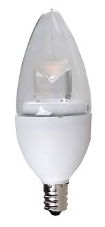 Maxlite Led Candelabra Light Bulb Clear B11 E12 Dimmable