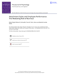 The theory assumes all components are already known. Pdf Attachment Styles And Employee Performance The Mediating Role Of Burnout
