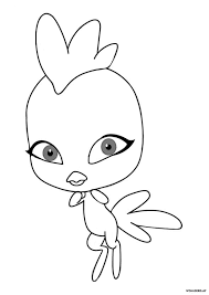 Coloring Pages Kwami Miraculous Ladybug And Cat Noir Print Free