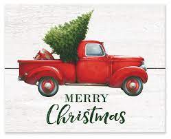 Maybe you would like to learn more about one of these? Merry Christmas Red Truck 8 X10 Easelback Canvas Contemporary Prints And Posters By Designs Direct Houzz