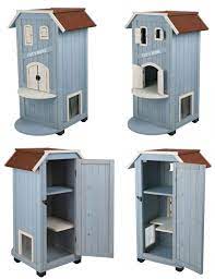 Enjoy free shipping on most stuff, even big stuff. This Is A 3 Story Wooden Cat House With Weatherproof Finish That Can Be Used Both Indoors And Out Outdoor Cat House Cat House Diy Cat House Outdoor Winter