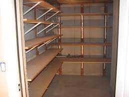 Build custom walls to insulate the room from the rest of the basement… and obviously you'll need to include a door in your plan as well. Cold Storage Shelving Storage Shelves Basement Storage Shelves Shelves