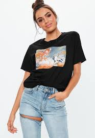 Black And Orange Graphic T Shirt Black Disney Bambi Graphic T Shirt Missguided Graphic Tshirt Outfit Graphic Tee Outfits Black Tshirt Outfit