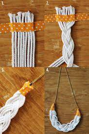 Braided Rope Necklace A Beautiful Mess Diy Fashion Projects Jewelry Crafts Fabric Jewelry