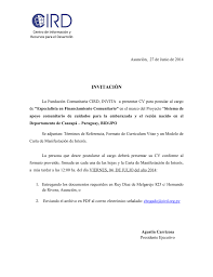 Os exemplos de curriculum vitae aqui disponibilizados são o currículo modelo europeu europass e os modelos de currículo cronológico e funcional. Invitacion