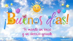 Música, café y una rosa. Buenos Dias Y Abrazo Hola Saludos Y Buen Dia Tarjetas