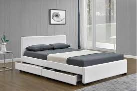 King Size Bed Frame With Storage Drawers White Kogan Com Bed Designs With Storage Luxury Bed Frames White Bed Frame